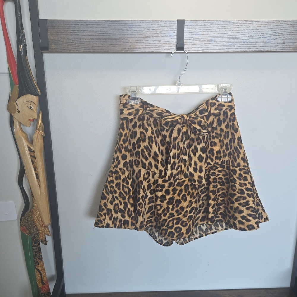 Zara Leopard Print Mini Skirt